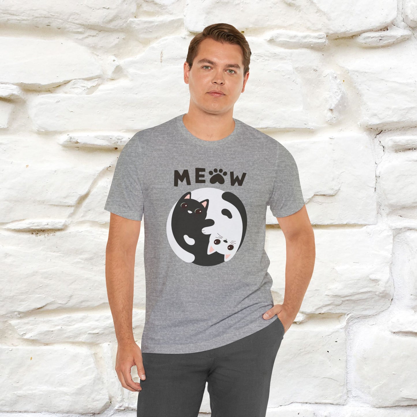 ''Ying Yang Meow''  Cat T-shirt for Men and Women  100% Cotton*