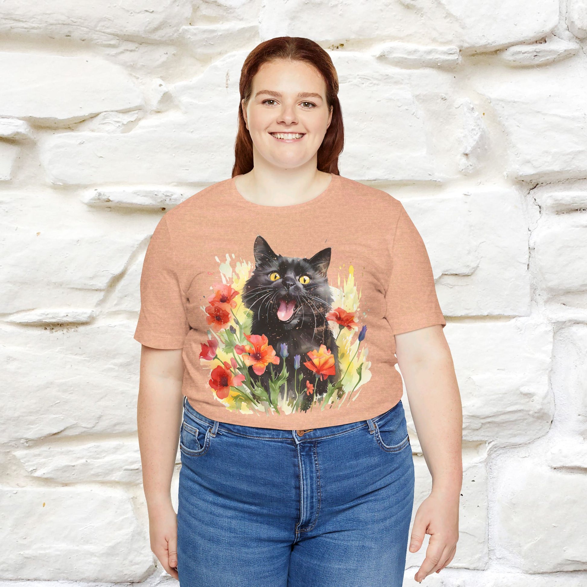 "Kitty Garden" T-shirt for Women 100% Cotton* - Nunu&Miao Studio