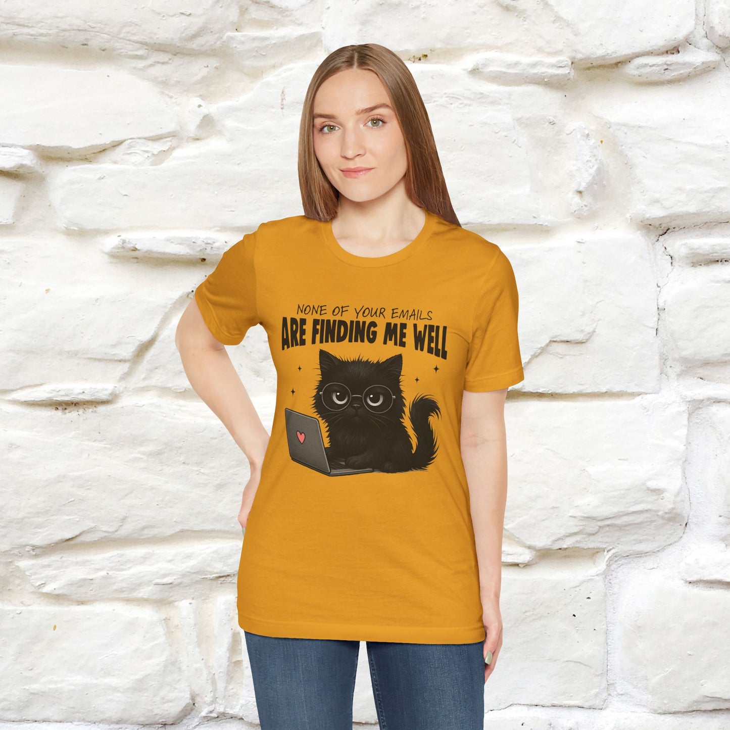 "None of your Emails Are Finding Me Well" Cat T-Shirt | Nunu&Miao Studio