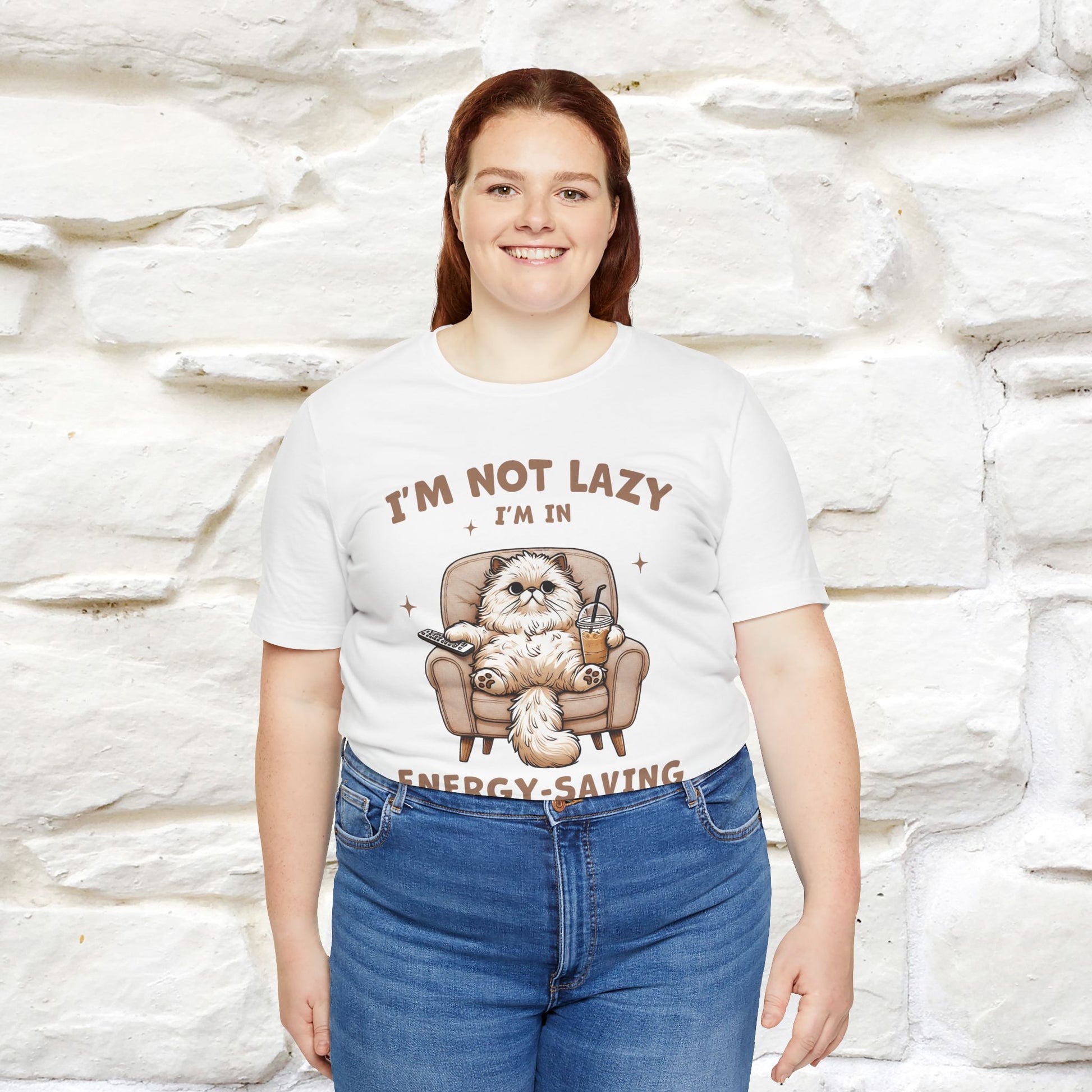 "I'm Not Lazy I'm In Energy-Saving Mode " Cat T-shirt |Nunu&Miao Studio - Nunu&Miao Studio