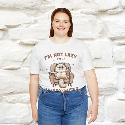 "I'm Not Lazy I'm In Energy-Saving Mode " Cat T-shirt |Nunu&Miao Studio - Nunu&Miao Studio