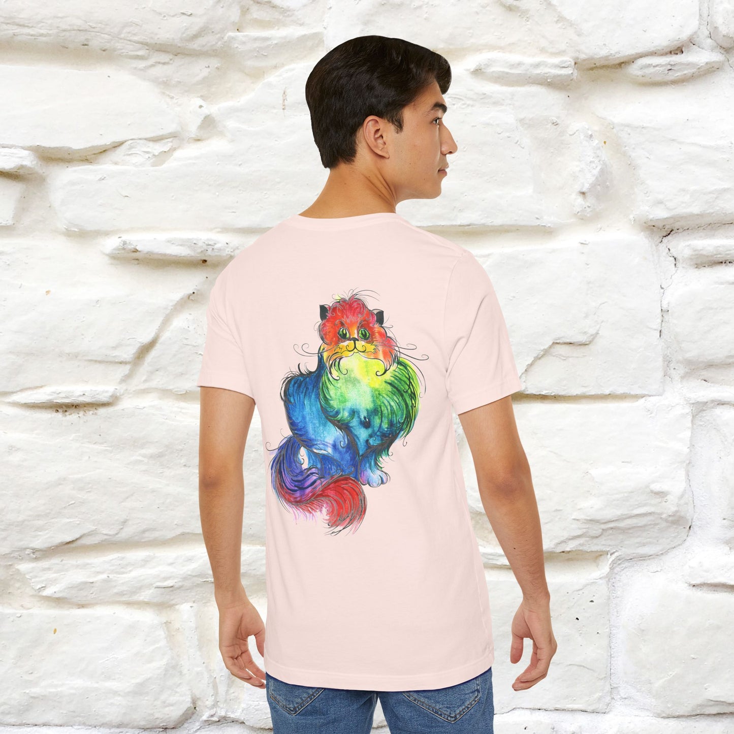 "Il Pittore'' Cat T-Shirt Front and Back Design | Nunu&Miao Studio