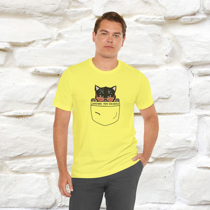 ''Judging You Silently'' | Cat T-Shirt for Men | Nunu&Miao Studio