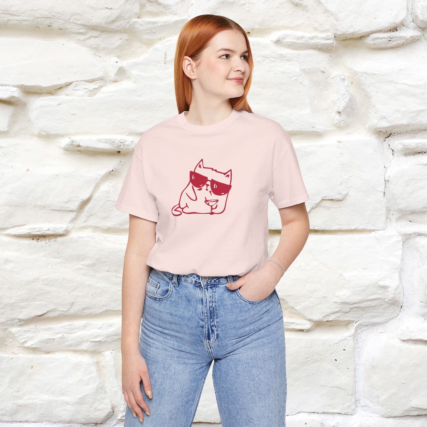 "I’m Happy, Which Often Looks Like Crazy" Cat T-Shirt| Front & Back Design | Nunu&Miao Studio