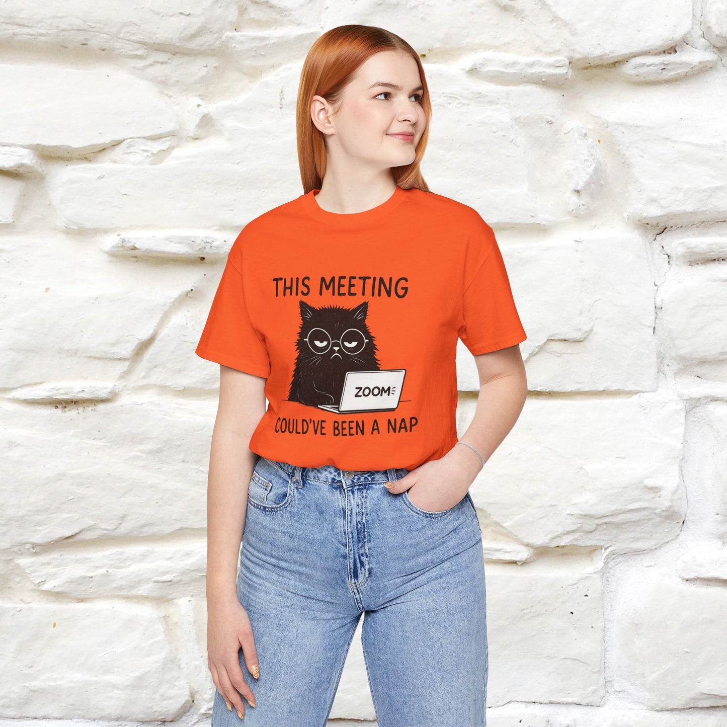 "This Meeting Could've Been a Nap" | Sarcastic Cat T-Shirt | Nunu&Miao Studio