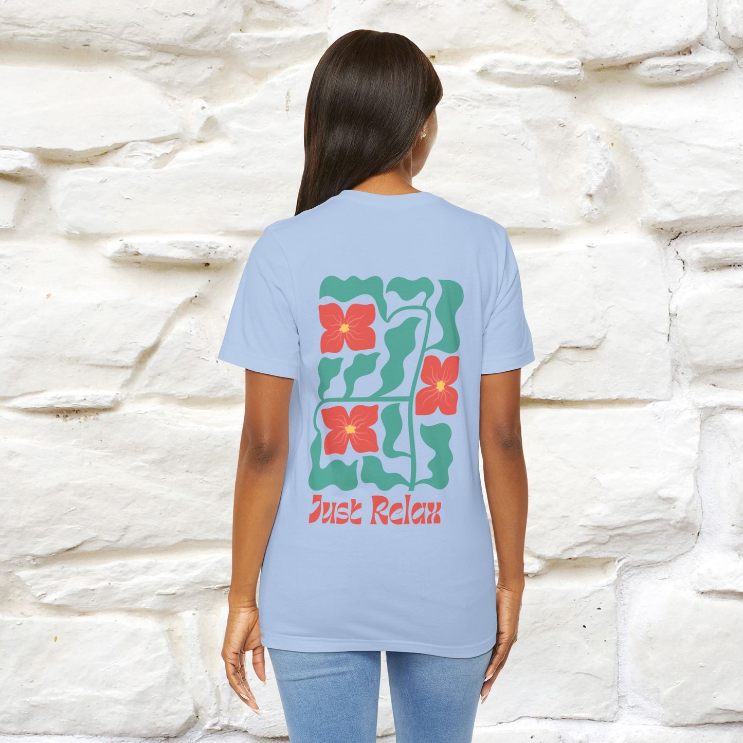 "Just Relax'' Cat T-Shirt Front and Back Design | Nunu&Miao Studio