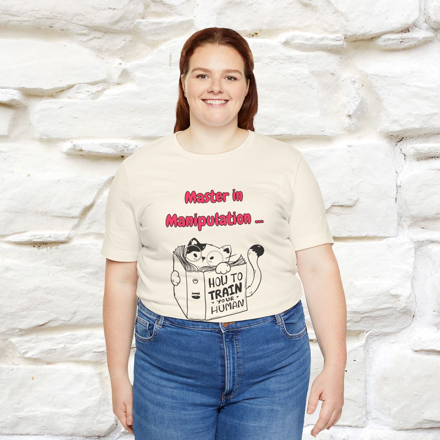 ''Master In Manipulation. How To Train Your Human '' Cat T-Shirt | Nunu&Miao Studio - Nunu&Miao Studio