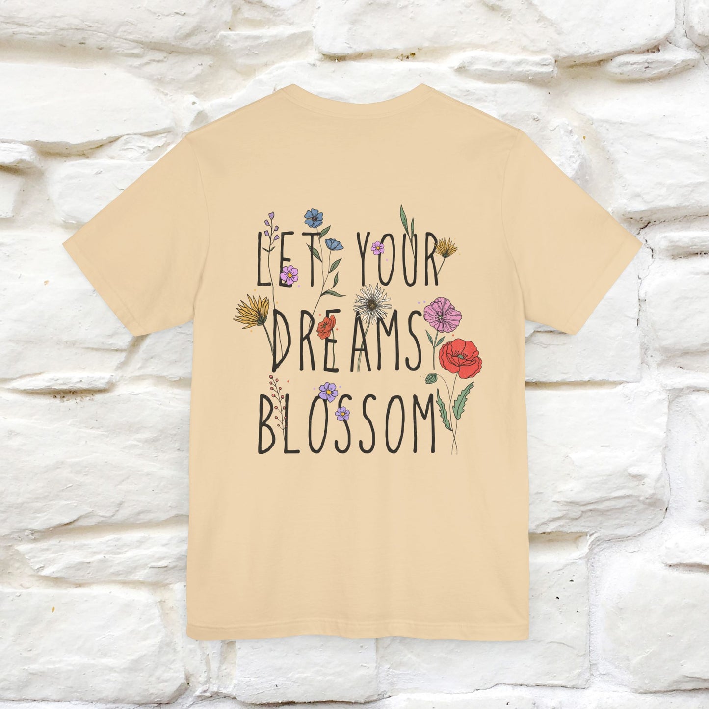 "Let Your Dreams Blossom" Cat T-Shirt for Men & Women | Front & Back Design | 100% Cotton* 🐾