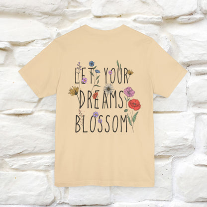 "Let Your Dreams Blossom" Cat T-Shirt for Men & Women | Front & Back Design | 100% Cotton* 🐾