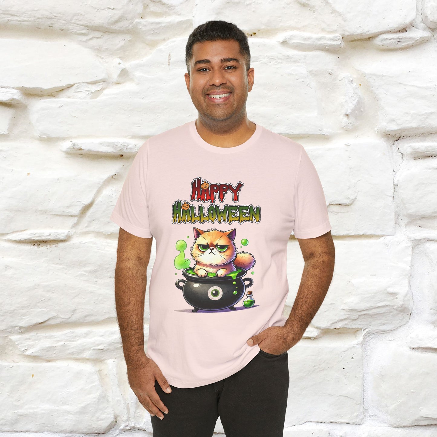 "Angry Cat Happy Halloween" Cat  T-shirt |Nunu&Miao Studio