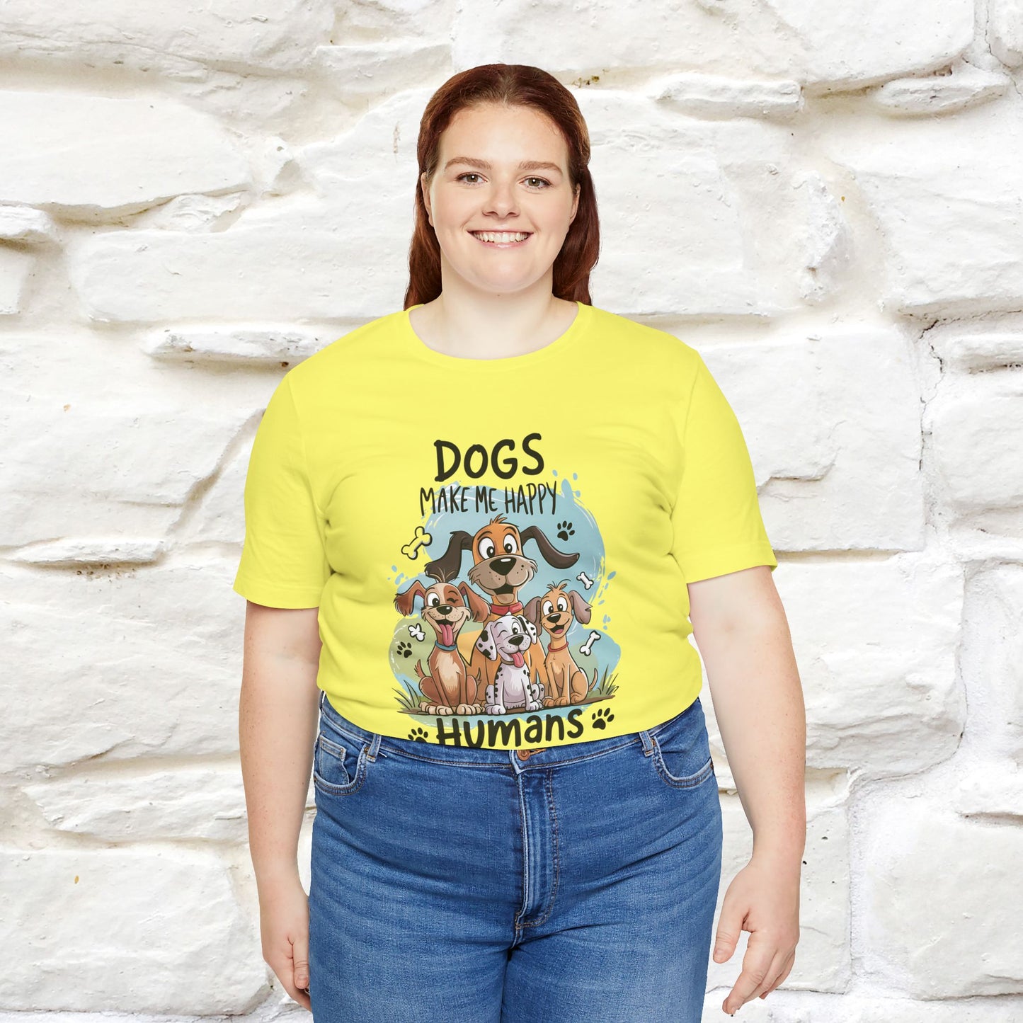 " Dogs Make Me Happy ..."  T-shirt |Nunu&Miao Studio