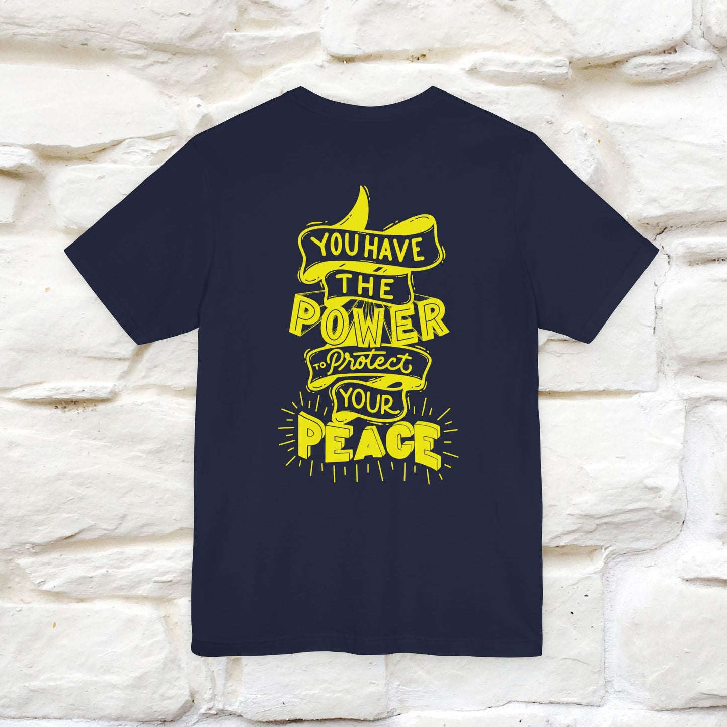 "You Have the Power to Protect Your Peace" Cat T-Shirt| Front & Back Design | Nunu&Miao Studio