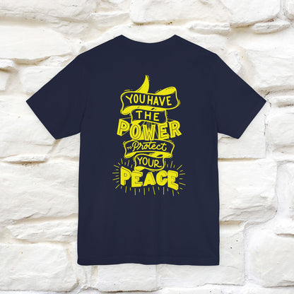 "You Have the Power to Protect Your Peace" Cat T-Shirt| Front & Back Design | Nunu&Miao Studio