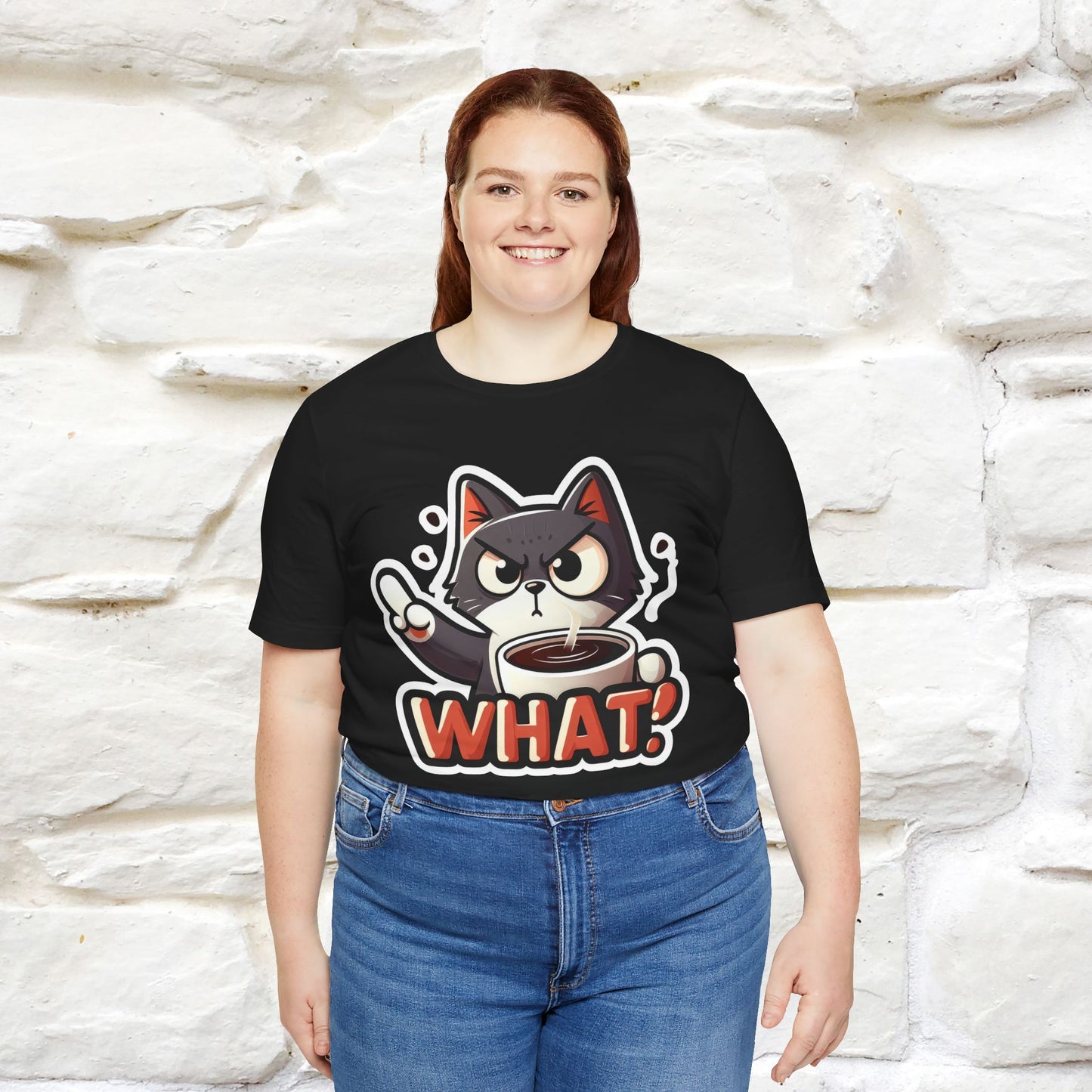 "What" Cat T-Shirt for Men & Women | 100% Cotton* | Cattitude Tee