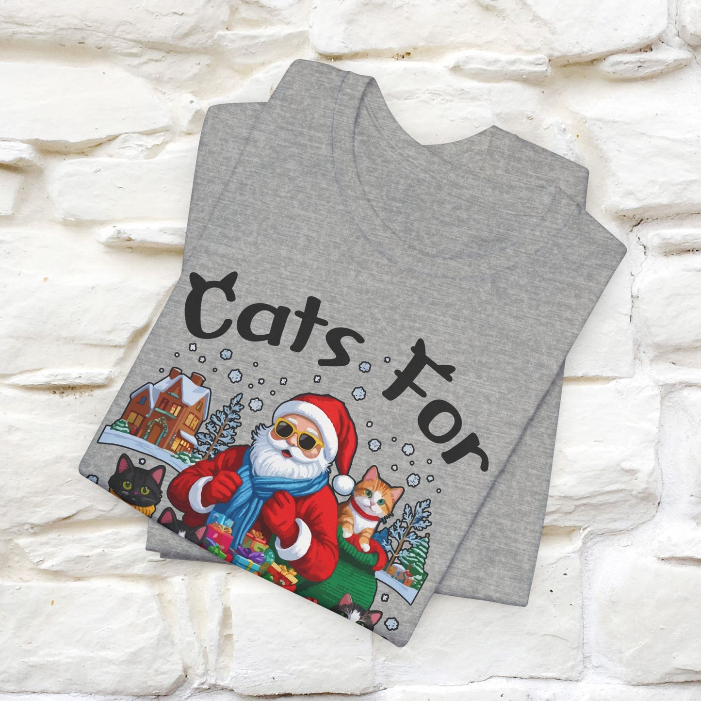 Cats For Everybody T-Shirt | Festive Cat Christmas Shirt for Men & Women | 100% Cotton