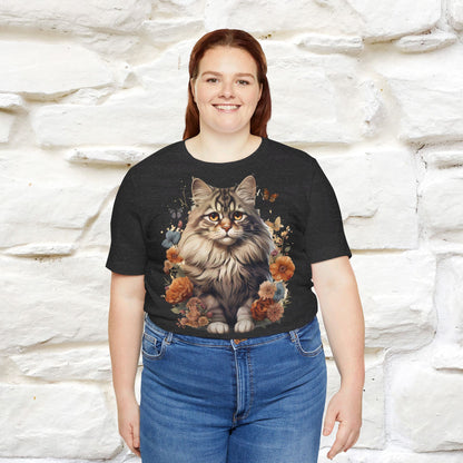 ''Floral Feline Fantasy'' Cat T-shirt for Women 100% Cotton*