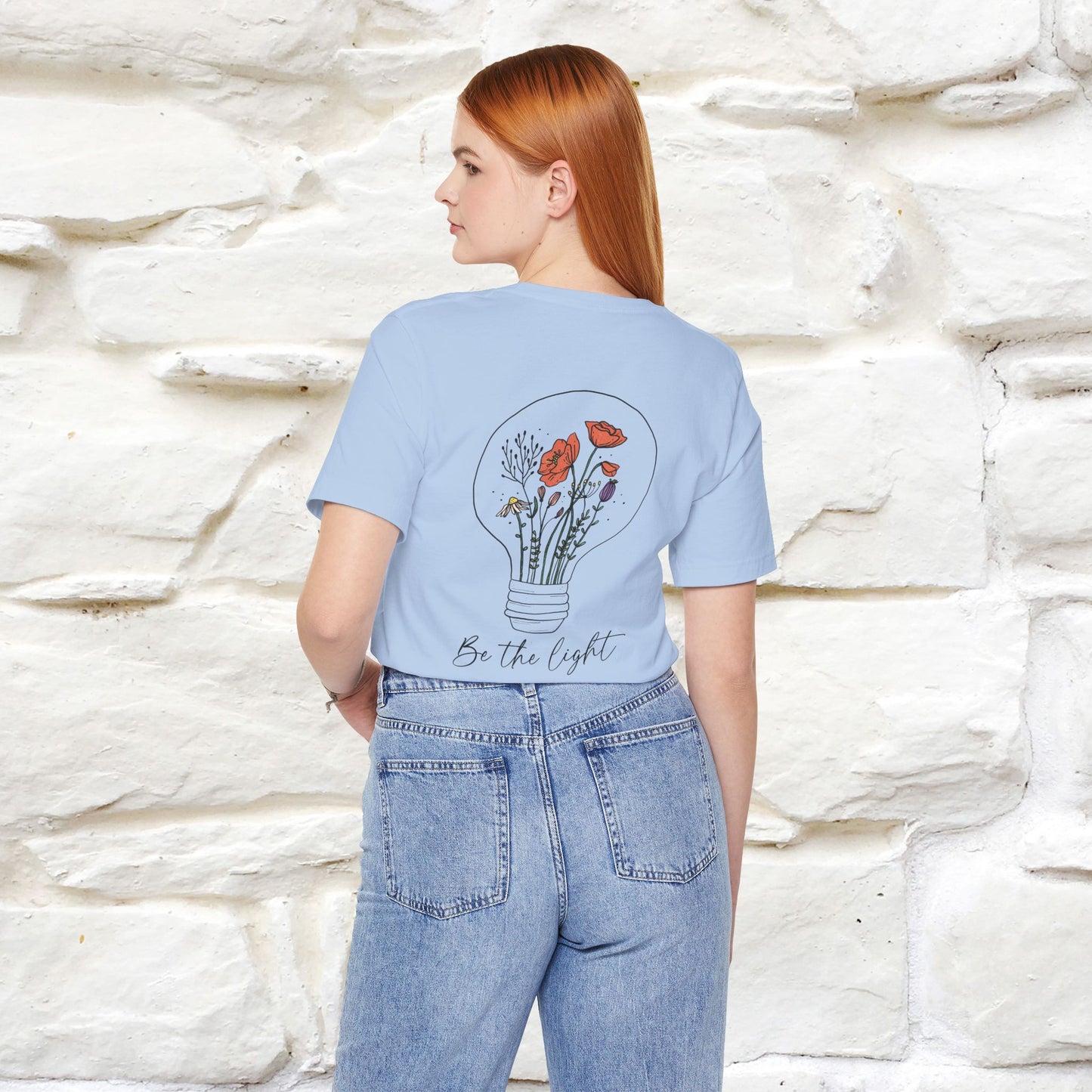 "Be The Light" Cat T-Shirt | Front & Back Design | Nunu&Miao Studio