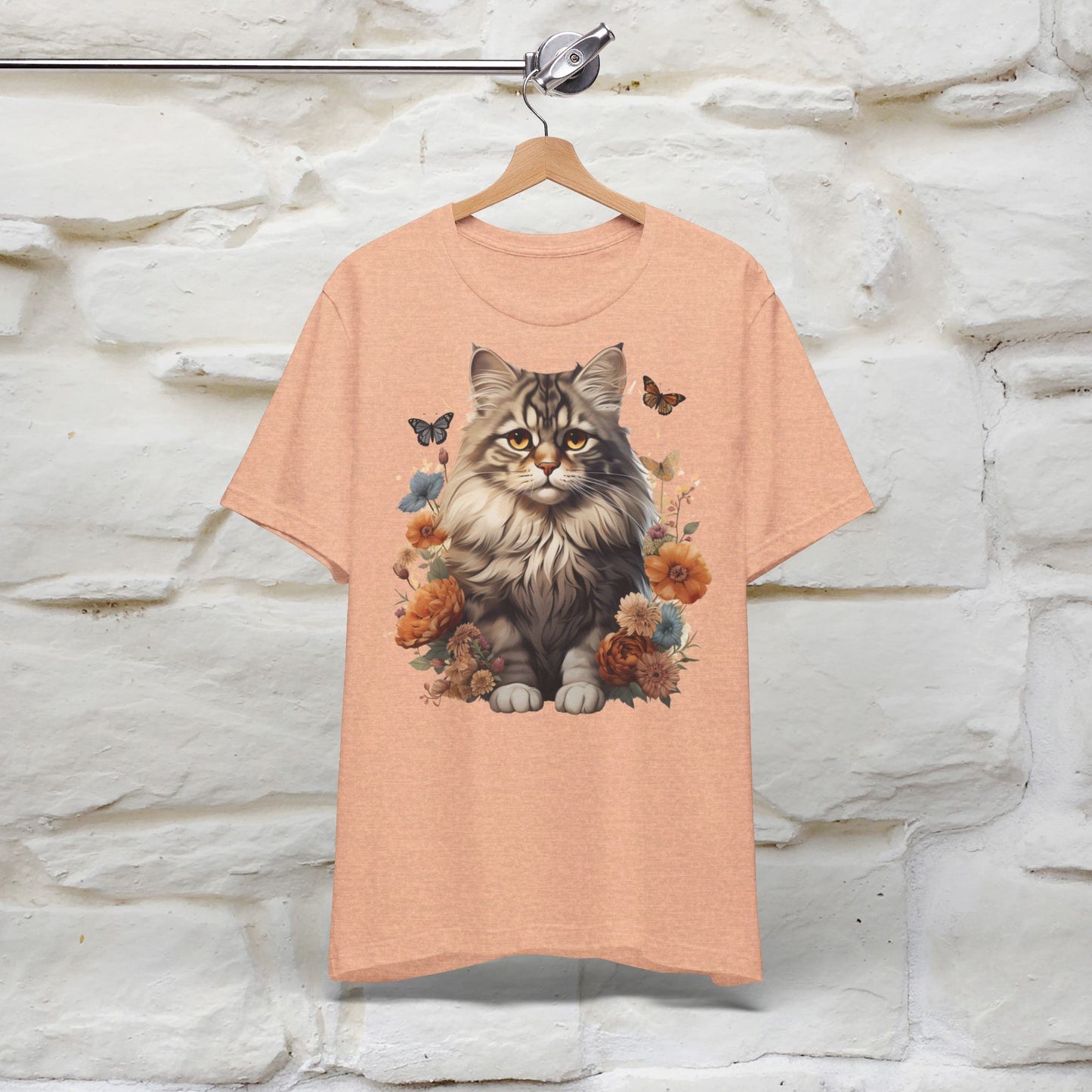 ''Floral Feline Fantasy'' Cat T-shirt for Women 100% Cotton*