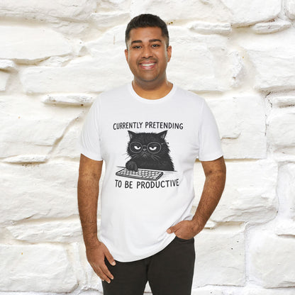 "Currently Pretending To Be Productive" |Cat T-Shirt | Nunu&Miao Studio