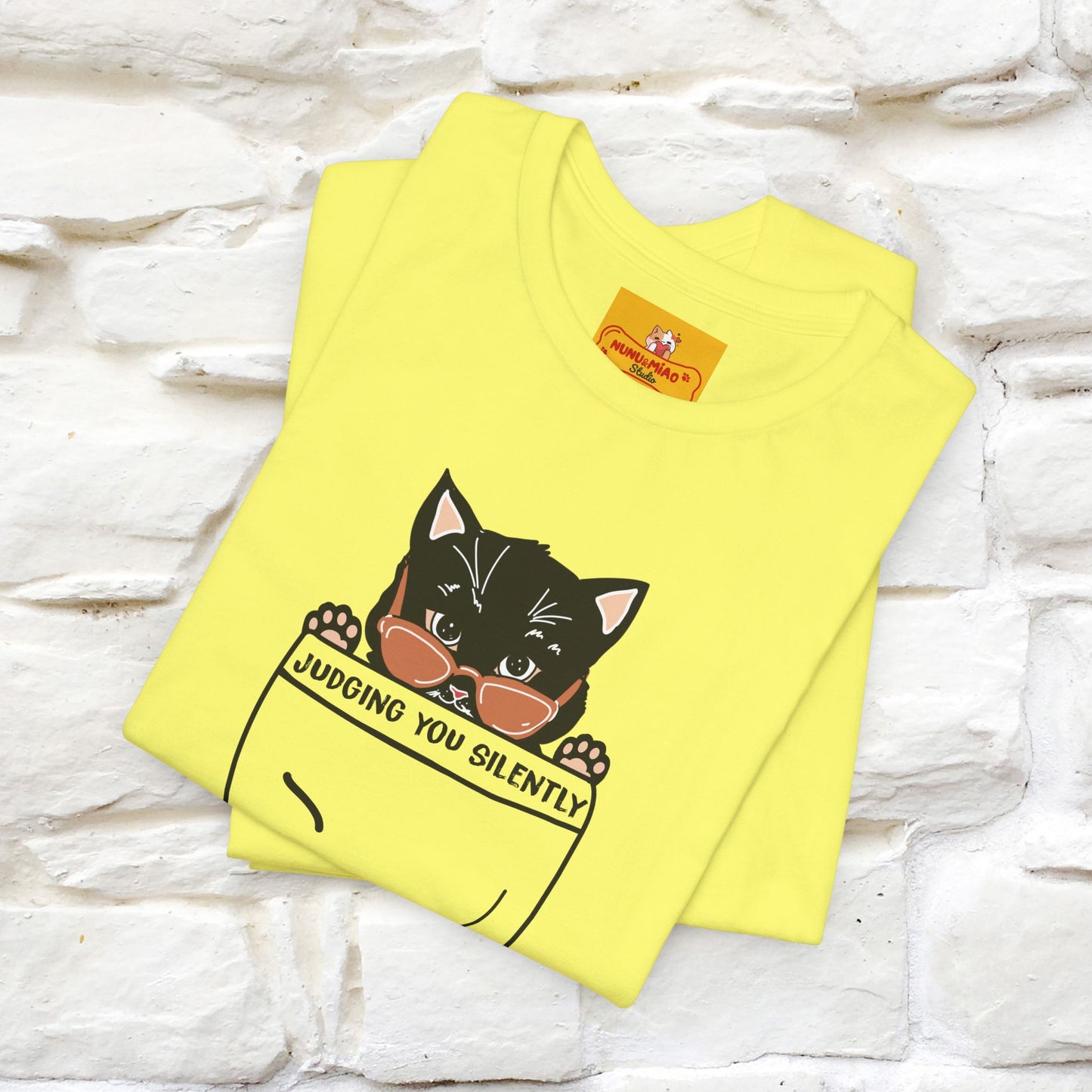 ''Judging You Silently'' | Cat T-Shirt for Men | Nunu&Miao Studio