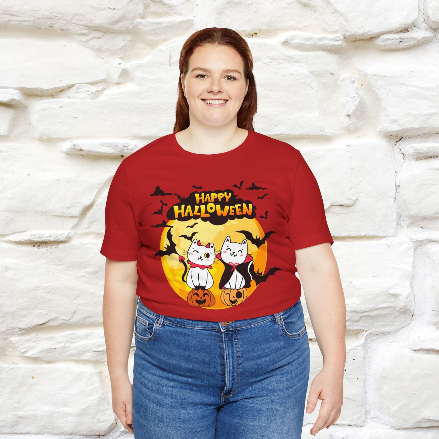 "Happy Halloween Cat Couple " Cat  T-shirt |Nunu&Miao Studio