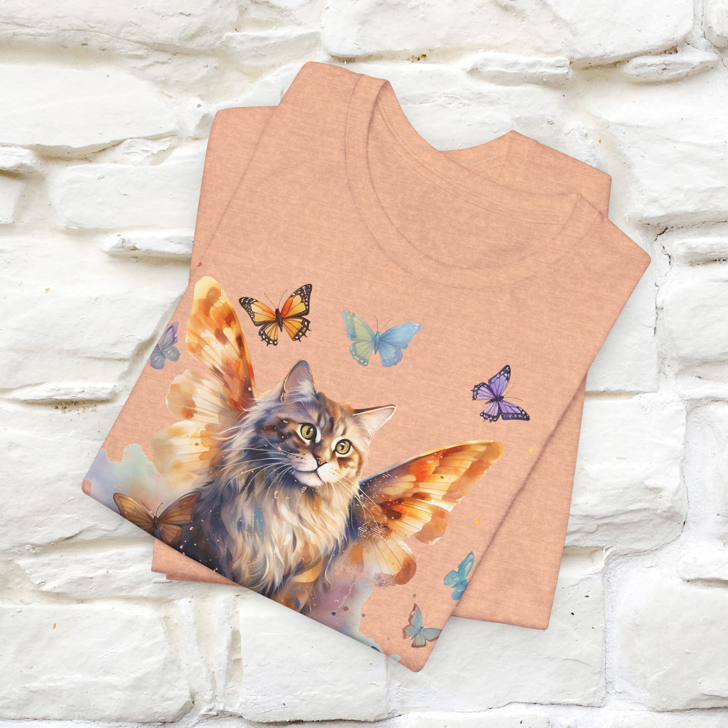 "Meow-velous Butterflies" T-shirt for Women | 100% Cotton*