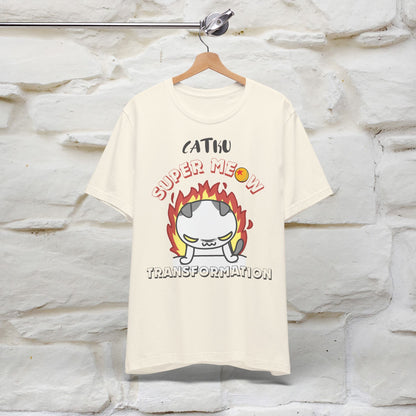 Catku Super Meow Transformation T-Shirt for Men & Women | 100% Cotton* Anime-Inspired Cat Tee