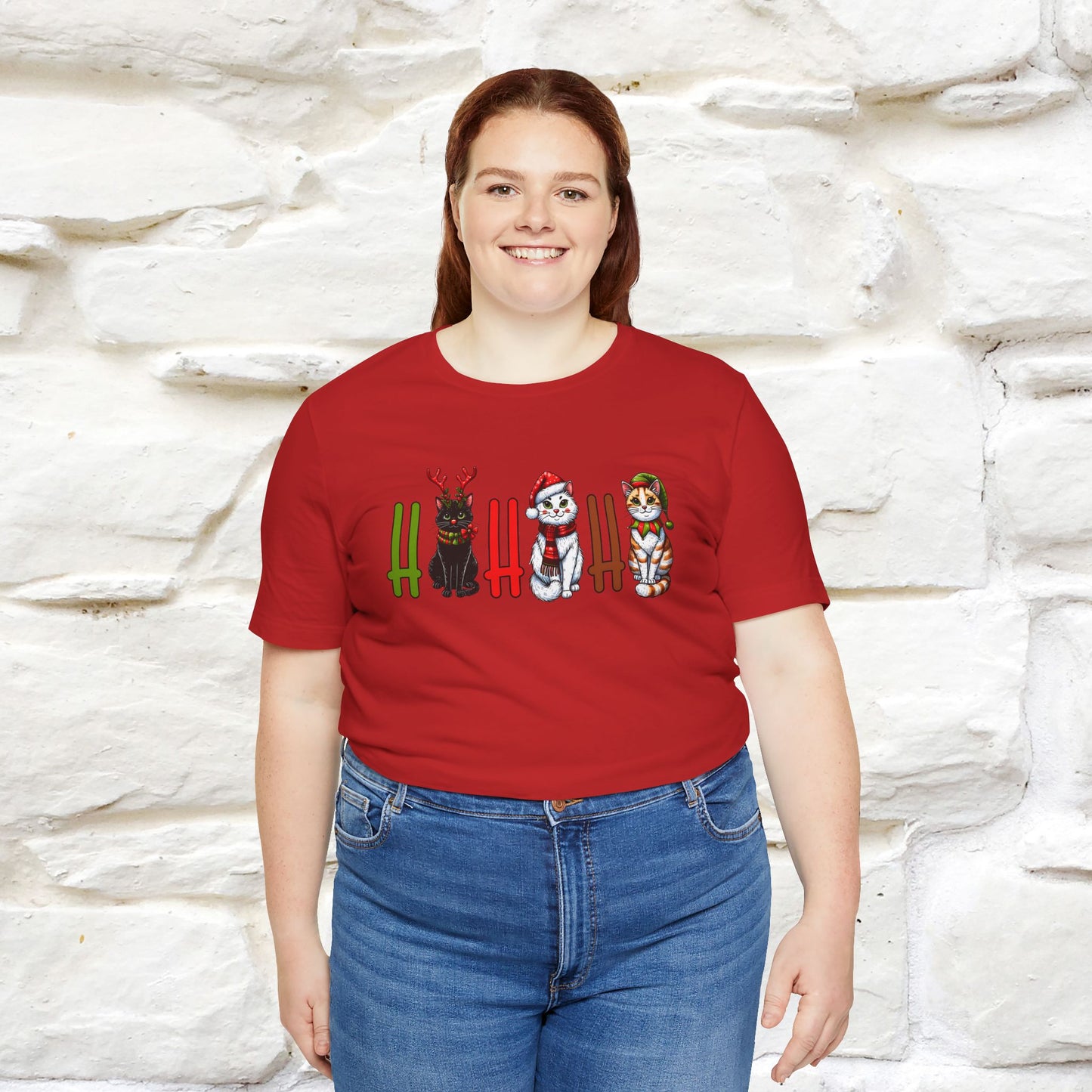 Hi Hi Hi Christmas T-Shirt | Festive Cat Christmas Shirt for Men & Women | 100% Cotton*