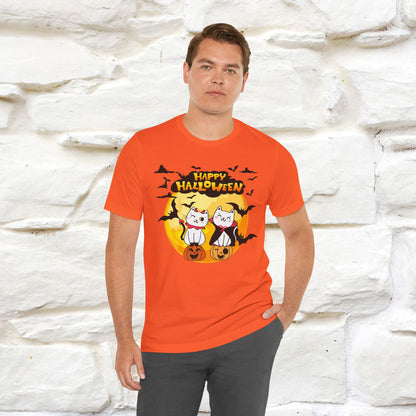 "Happy Halloween Cat Couple " Cat  T-shirt |Nunu&Miao Studio