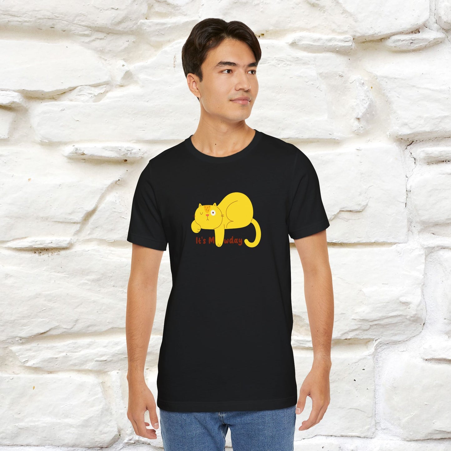 "It's Meawday" Cat T-shirt | Front & Back Design | Nunu&Miao Studio - Nunu&Miao Studio