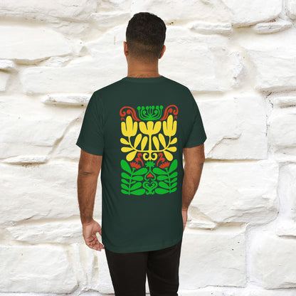 ''Floral Abstract'' Cat T-Shirt Front and Back Design | Nunu&Miao Studio