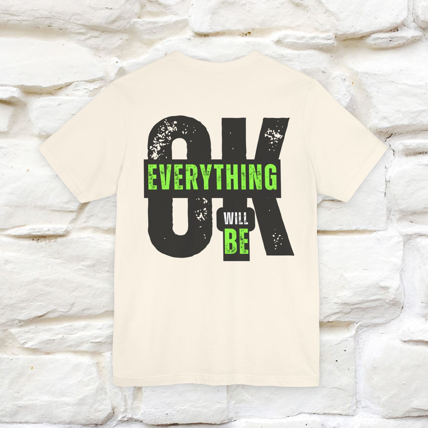''Everything Will Be Ok '' Cat T-Shirt Front and Back Design | Nunu&Miao Studio