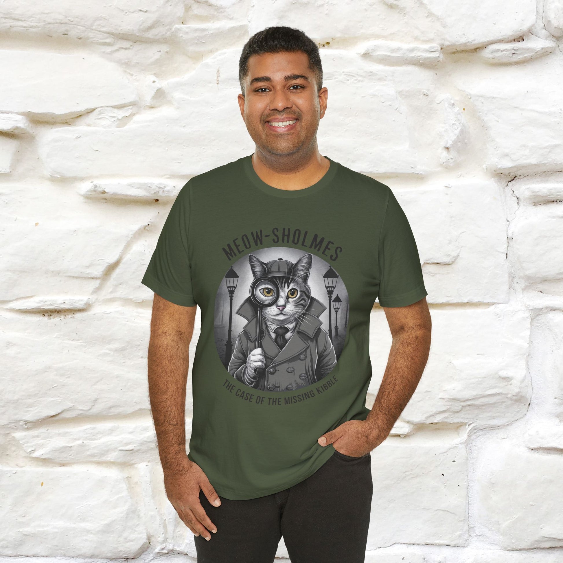 ''Meow-Sholmes: The Case of the Missing Kibble'' | Detective Cat Tee | Nunu&Miao Studio - Nunu&Miao Studio