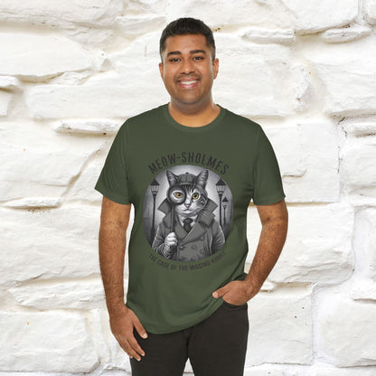 ''Meow-Sholmes: The Case of the Missing Kibble'' | Detective Cat Tee | Nunu&Miao Studio - Nunu&Miao Studio