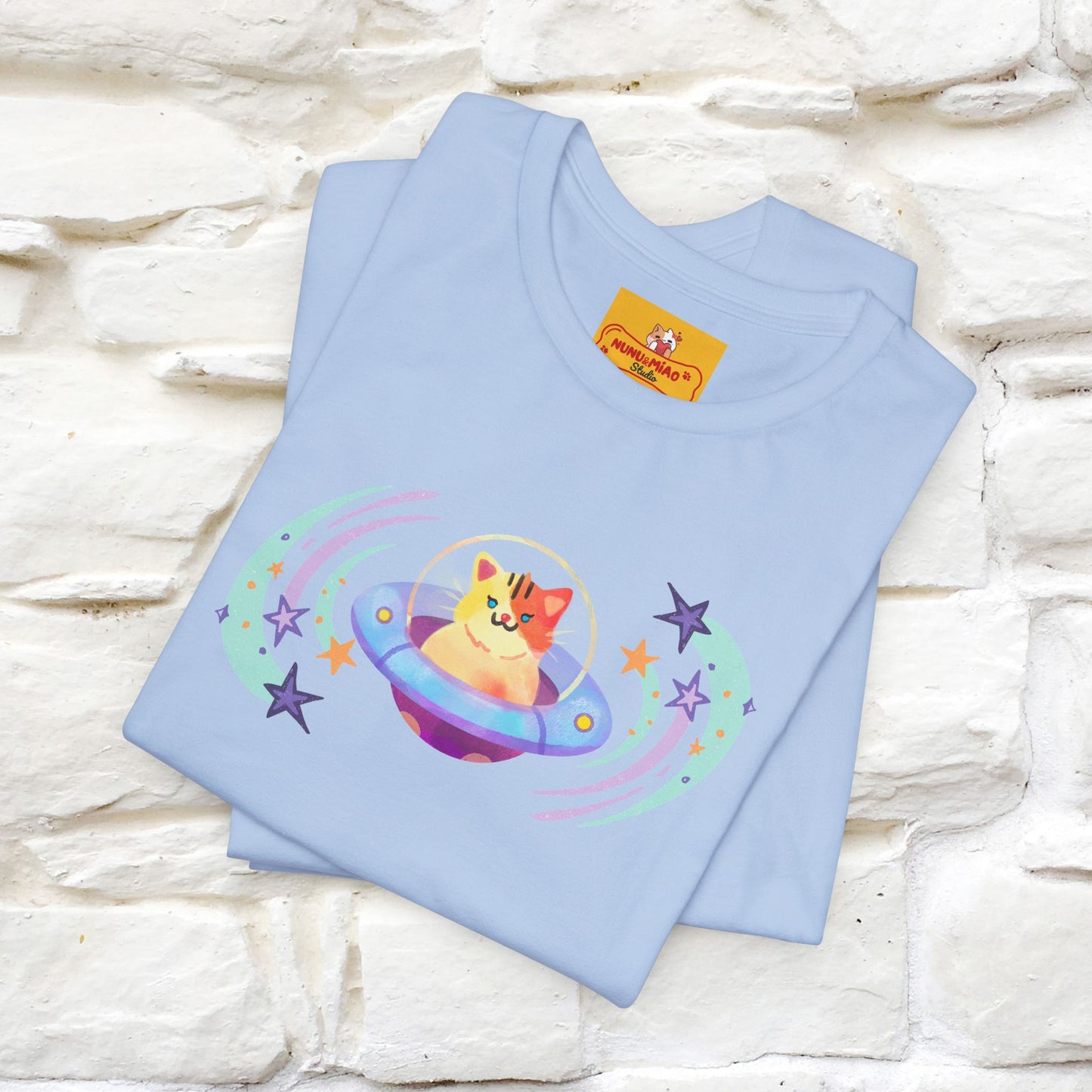 "Stay Positive'' Cat T-Shirt | Front & Back Design | Nunu&Miao Studio