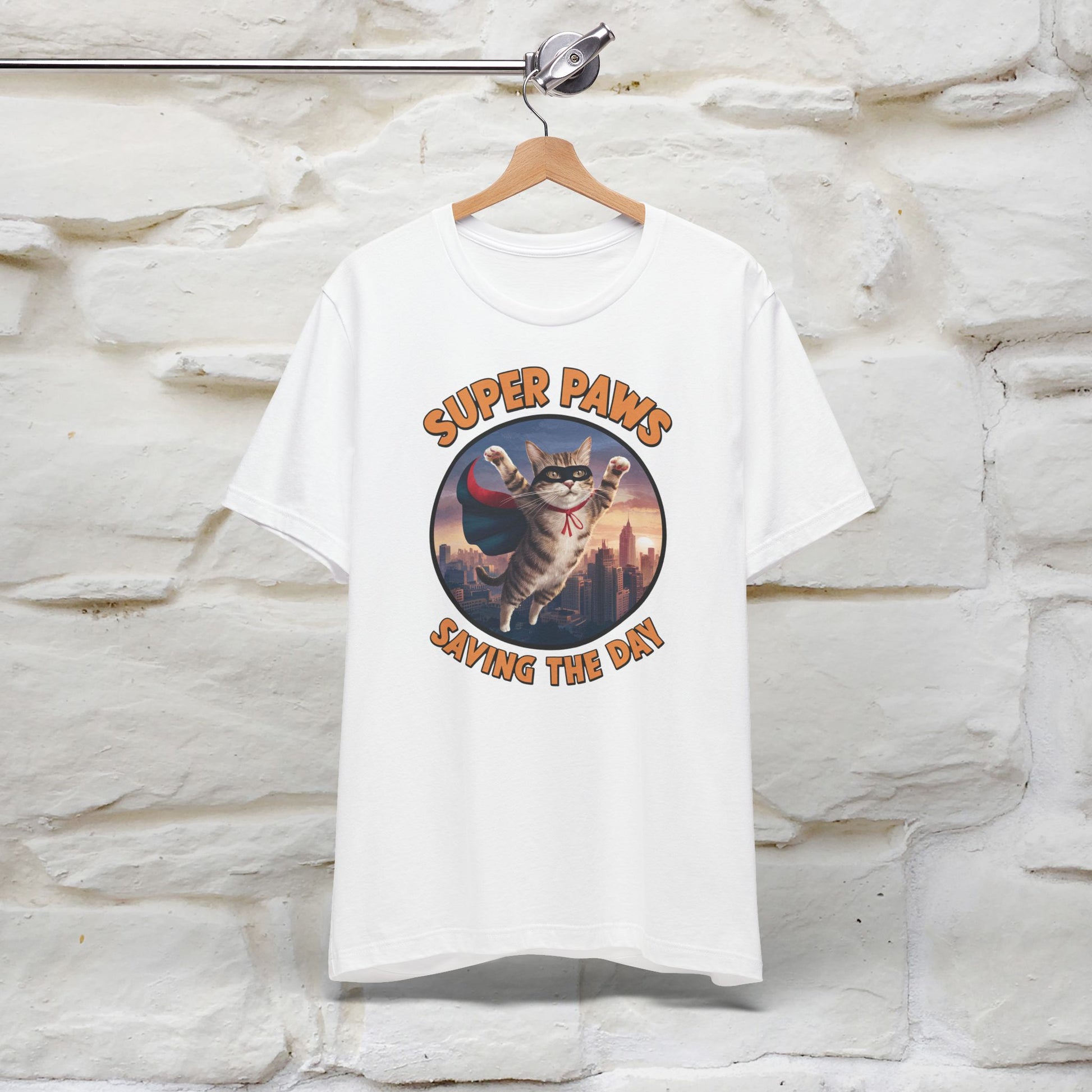 "Super Paws Saving The Day" Cat T-Shirt for Men & Women | 100% Cotton* - Nunu&Miao Studio