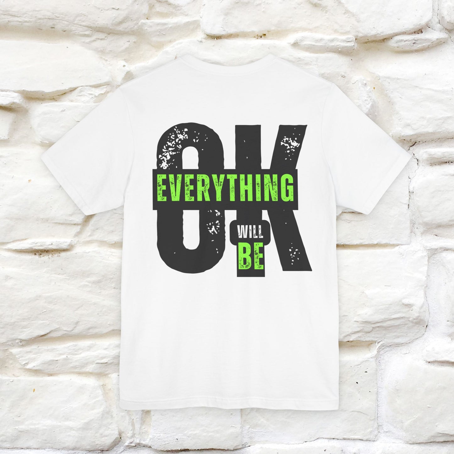 ''Everything Will Be Ok '' Cat T-Shirt Front and Back Design | Nunu&Miao Studio