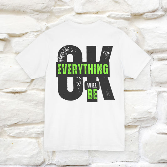 ''Everything Will Be Ok '' Cat T-Shirt Front and Back Design | Nunu&Miao Studio