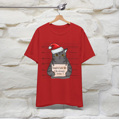 I Knocked Over The Christmas Tree T-Shirt | Festive Cat Christmas Shirt for Men & Women | 100% Cotton*