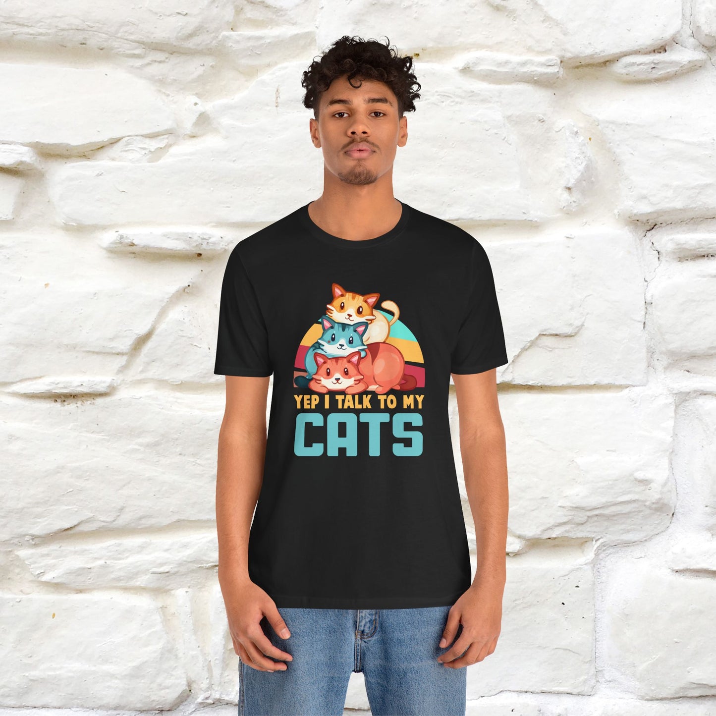 ''Yep, I Talk To My Cats'' Cute Cat T-Shirt for Men & Women | 100% Cotton* 🐾