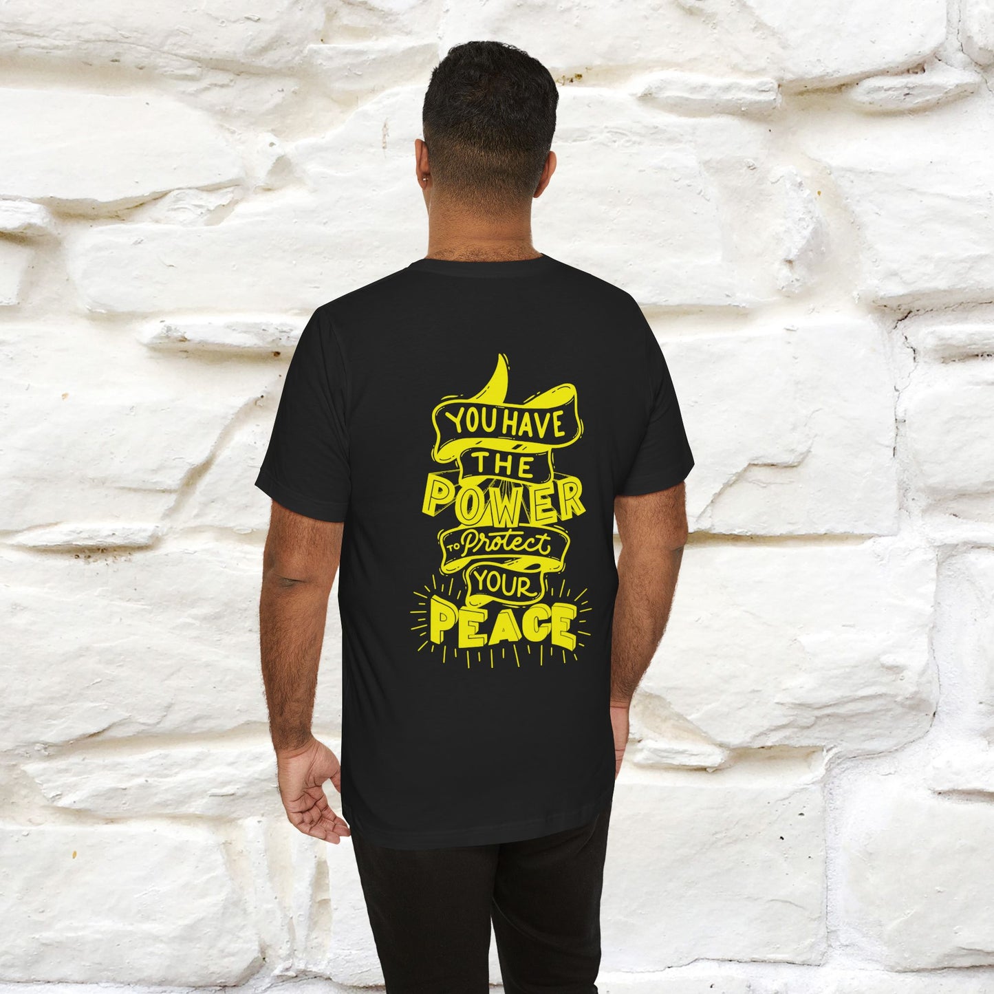 "You Have the Power to Protect Your Peace" Cat T-Shirt for Men & Women | Front & Back Design | 100% Cotton*