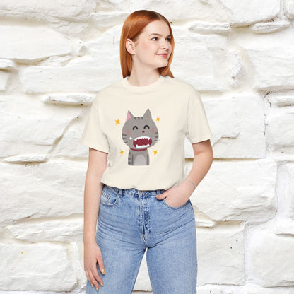 "Smile, Sparkle, Shine" Cat T-Shirt | Front & Back Design | Nunu&Miao Studio