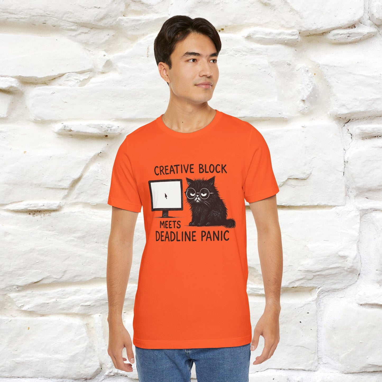"Creative Block Meets Deadline..." |Cat T-Shirt | Nunu&Miao Studio