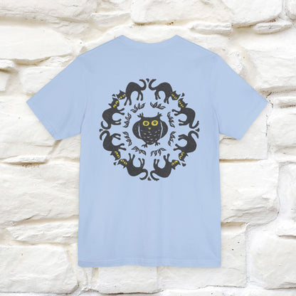 ''Black Cat Circle'' Cat T-Shirt Front and Back Design | Nunu&Miao Studio