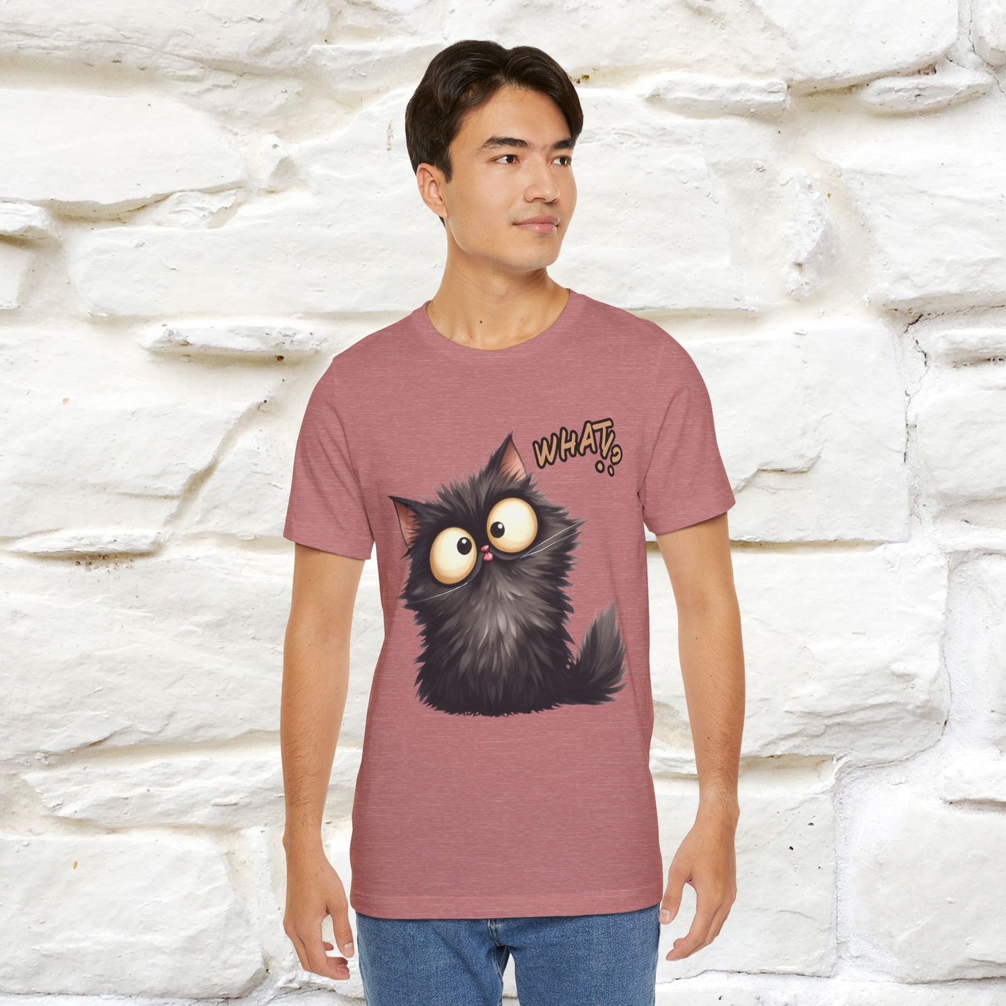 What? Cat T-Shirt for Men & Women | 100% Cotton* Funny & Stylish Tee