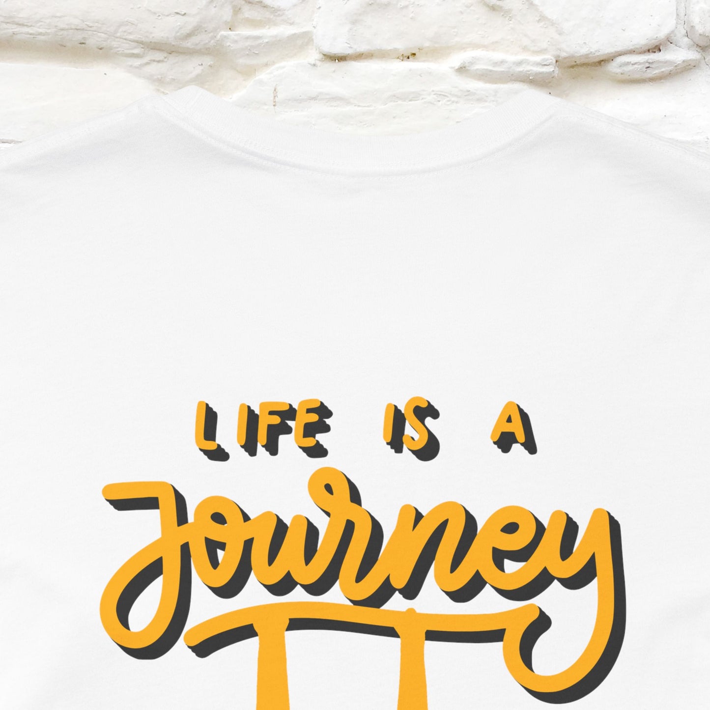 "Life Is A Journey'' Cat T-Shirt | Front & Back Design | Nunu&Miao Studio