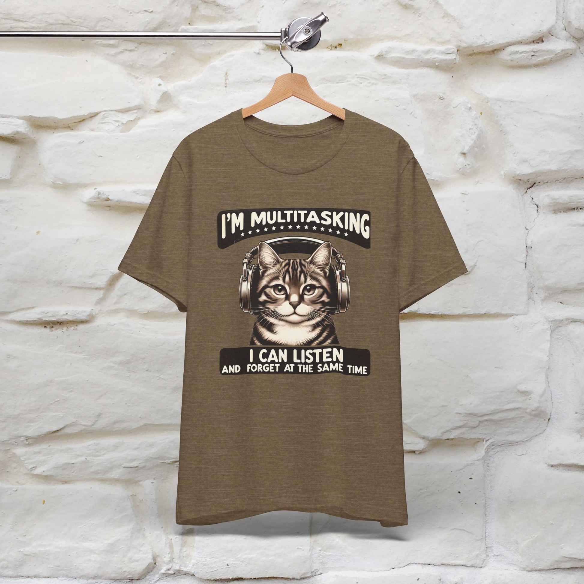 I Am Multitasking: I Can Listen and Forget at the Same Time Cat T-Shirt for Men & Women | 100% Cotton* - Nunu&Miao Studio