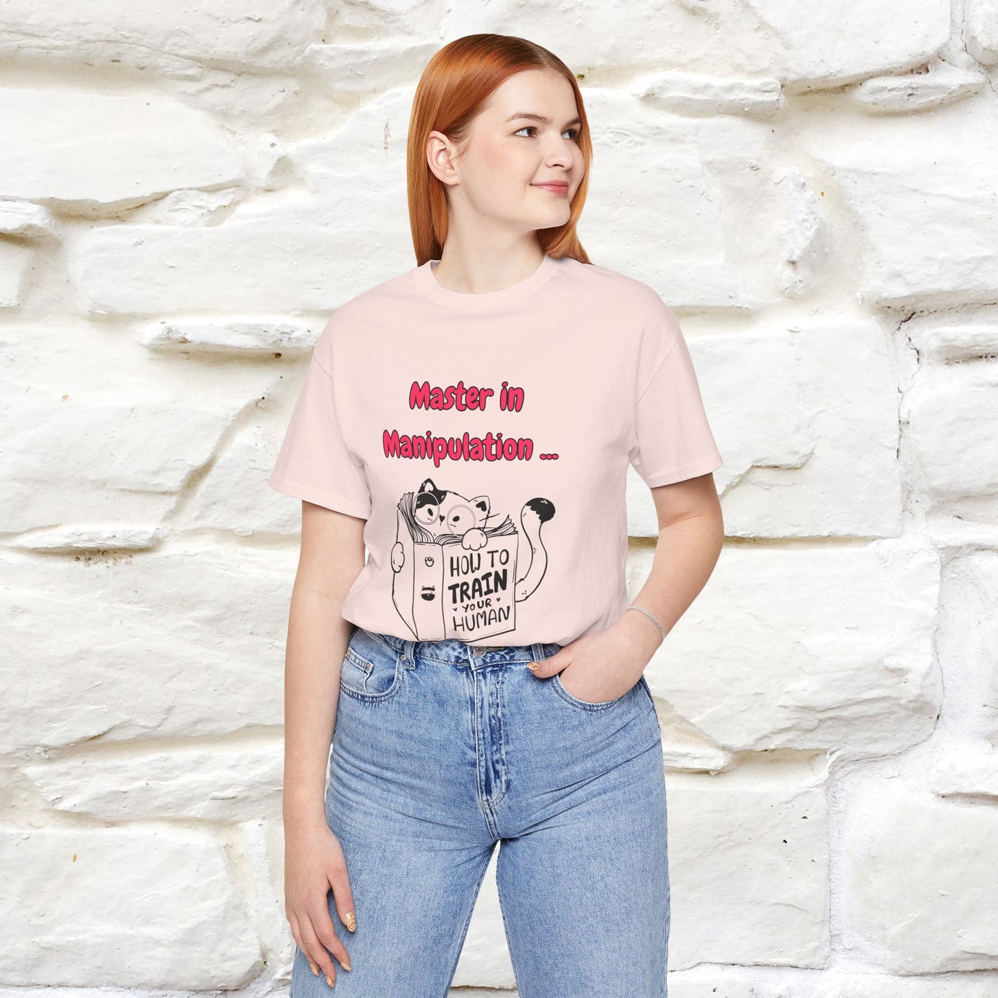 ''Master In Manipulation. How To Train Your Human '' Cat T-Shirt | Nunu&Miao Studio - Nunu&Miao Studio