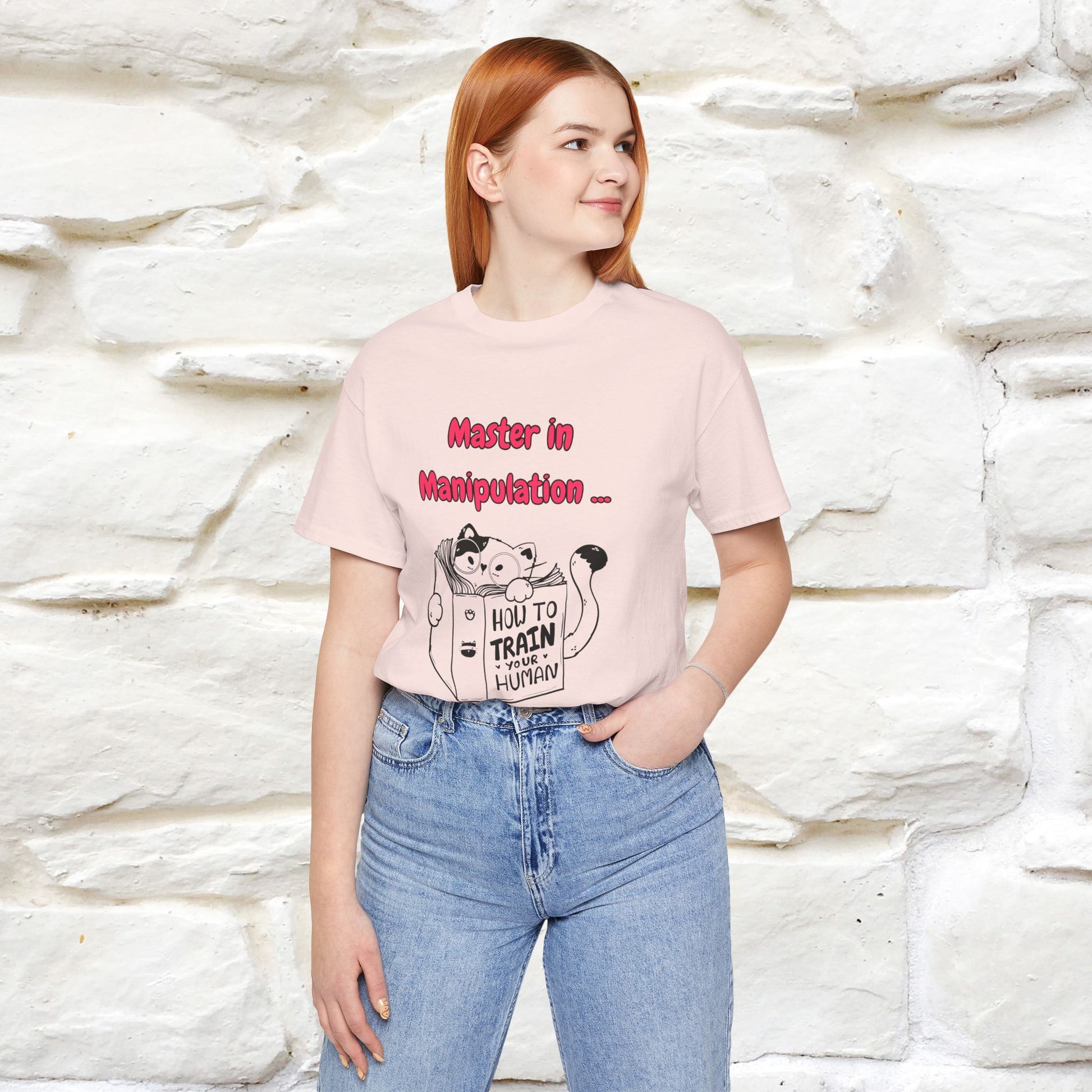 ''Master In Manipulation. How To Train Your Human '' Cat T-Shirt | Nunu&Miao Studio - Nunu&Miao Studio