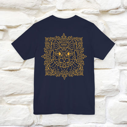"Mandala Cat'' Cat T-Shirt Front and Back Design | Nunu&Miao Studio
